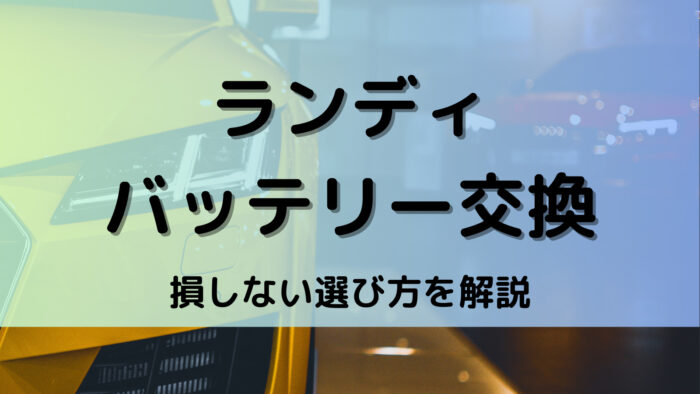 ランディのバッテリー交換！絶対に損しない選び方から交換方法まで総特集